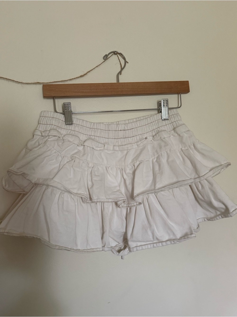 Day + Moon White Denim Ruffle Skort - Picture 4 of 5